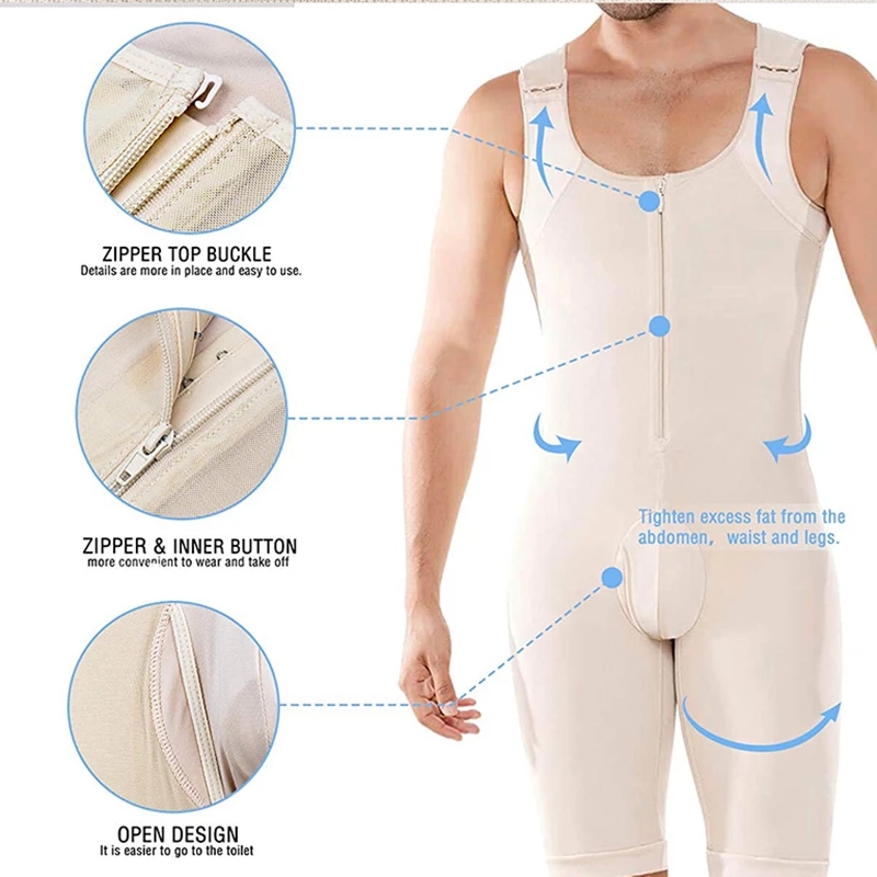 Pria Korset Baju Penuh Pembent - Shapewear Bodysuit Firm ulasan dan harga